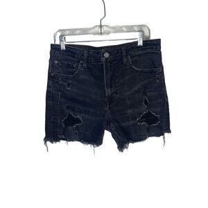 American Eagle Shorts Distressed Flex Size 34 Black Cut-offs Stretchy M